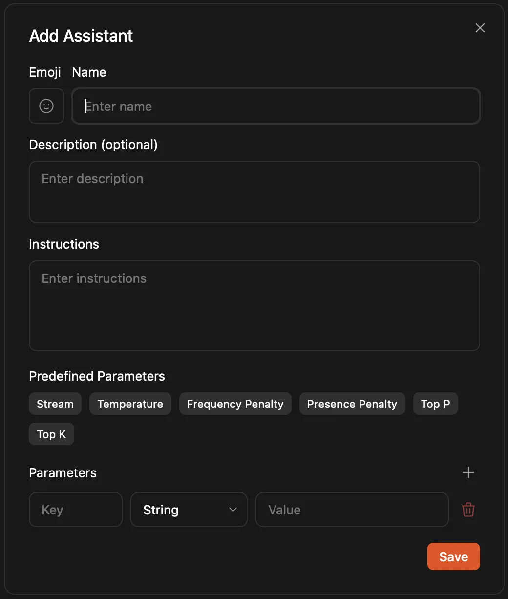 Add Assistant Dialog
